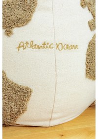 Fotoliu puf pentru copii verde-crem World Map – Lorena Canals