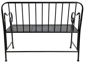 Banca de gradina, negru, din metal