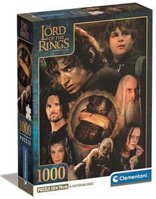 Stăpânul Inelelor The One Ring’s Burden Puzzle Compact de 1000 de piese Clementoni