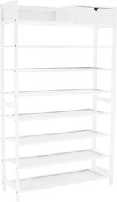 Pantofar KATLEY, alb, lemn, 70x25x117 cm