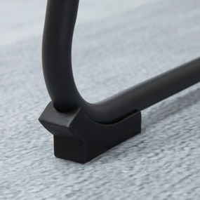 Scaune de bar, set din 2 piese cu scaun tapitat cu Protectie anti-alunecare, PU si otel, 43x43x97,5cm, negru HOMCOM | Aosom RO