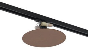 Plafonieră modernă bronz pentru sistem de șină monofazat cu 2 lumini - Iconic Pulley