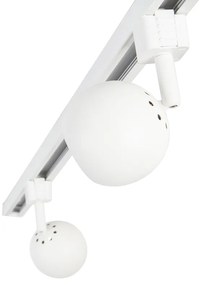 Sistem de șine inteligent monofazat inclusiv 5 GU10 WiFi alb - Gissi