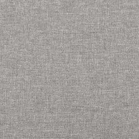 Cadru de pat, gri deschis, 200x200 cm, material textil Gri deschis, 35 cm, 200 x 200 cm