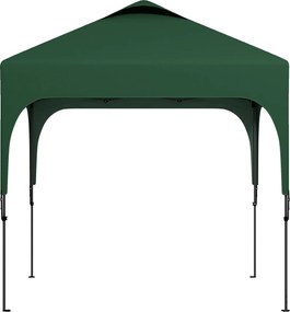 Outsunny Cort de grădină 250x250x268 cm Protecție UV50+ Reglabil pe înălțime cu 4 saci de nisip și husă de transport Verde | Aosom Romania