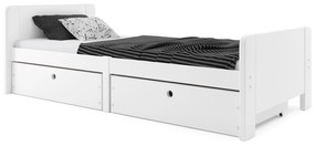 Pat de o persoană 80 cm Aria (alb). 1068314