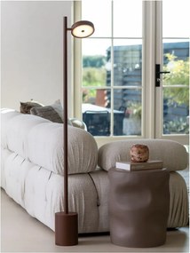 Lampadar LED din lemn de frasin maro Okinawa