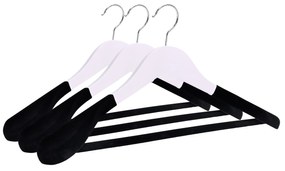Umeraș Antialunecare din Lemn cu Carlig Metalic si Bara pentru Pantaloni, Bold Guard, UnicUtil, 45 x 5.5 x 22.5 cm, Alb, UUUM62