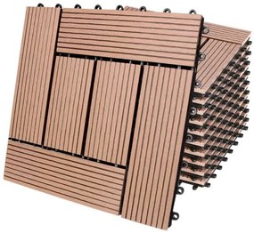 Deuba Placi WPC - set 11 piese, mozaic 30x30 cm