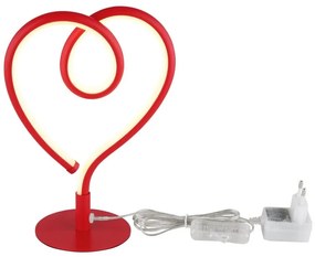 Veioza LED Lampa de masa metal rosu AMORE