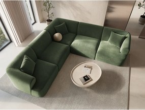 Colțar verde cu tapițerie din catifea Campi – Cosmopolitan Design