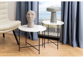 Măsuță auxiliară rotundă cu blat din marmură ø 52 cm Avila – Actona