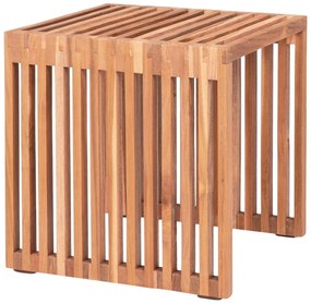 Măsuță auxiliară lemn masiv de tec 40x40 cm Pego – House Nordic