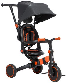 Tricicleta 3 in 1 pentru copii, Tricicleta pentru copii cu maner de impins reglabil, pentru 18-48 de luni, rosu AIYAPLAY | Aosom RO