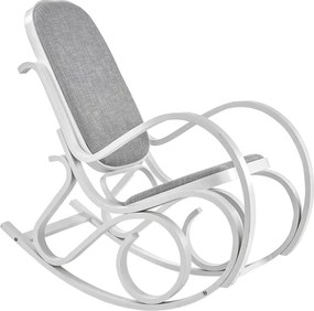 Balansoar MAX BIS PLUS, lemn curbat/stofa clasica gri/alb, 52x90x95 cm