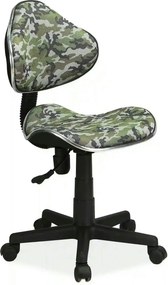 Scaun de birou pentru copii Q-G2 ARMY, multicolor, stofa/plastic, 48x4