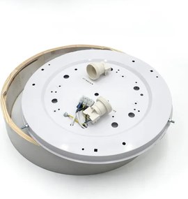 Plafonieră NATURAL, 3xE27/15W/230V, Ø 37,5 cm, pin/alb