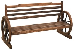 313892 vidaXL Bancă de grădină, 142 cm, lemn masiv de brad