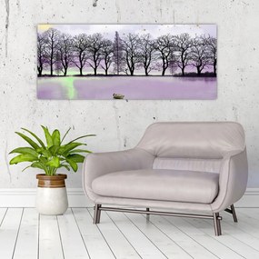 Tablou - Barcă pe lac (120x50 cm)