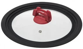 Capac universal Crosby, sticla, margini silicon, 26-28-30 cm
