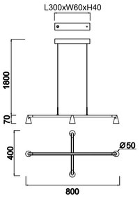Lustra LED suspendata stil minimalist AFRICA 4L