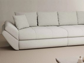 Canapea extensibilă dumonde cu ladă de depozitare si sezut confortabil din spuma high-density, Loana Euphoria Ivory 300x100 cm