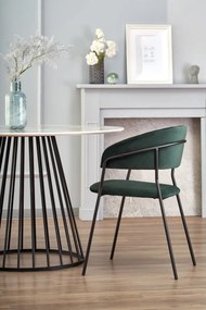 Set masa rotunda Brodway + 3 scaune K426 verde/negru