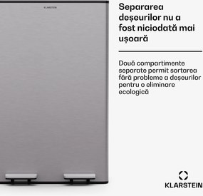 Klarstein EcoVista, coș de gunoi cu composter, 60 l + 3 l/coș + composter, Soft-Close