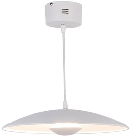 Lustră albă LED cu abajur din metal Lund – Candellux Lighting