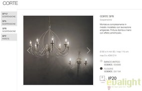 Candelabru design rustic CORTE SP8 RUGGINE 057194
