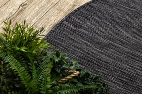 Covor SISAL SION cerc A5165A Melanj țesute plate negru