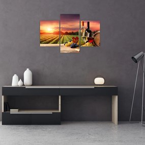 Tablou cu vie și vin (90x60 cm)