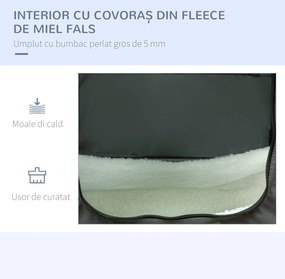 PawHut Geantă de Transport Moale pentru Câini Mini și Pisici, Cușcă de Călătorie cu Pernă Detașabilă, Geantă de Transport și Uși Din Plasă Respirabilă, 60x42x42 cm, Gri | Aosom Romania