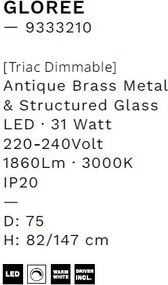 Lustra LED suspendata design decorativ GLOREE D-75cm