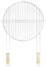 Grătar rotund cu mâner din lemn 51 cm