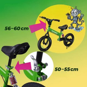 Rennmeister Bicicletă fără pedale pentru copii QUIDO, de la 3 ani, verde
