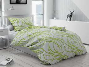 Lenjerie de pat bumbac Aromis verde Nasturi Dimensiune lenjerie de pat: 70 x 90 cm | 140 x 220 cm