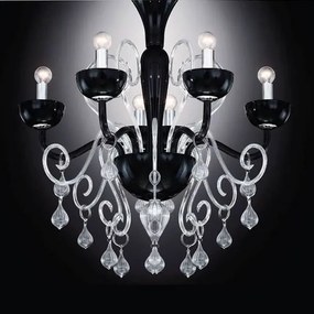 Candelabru elegant 5 brate Lilly sp5 nero
