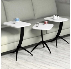 Set 3buc. măsuțe cafea Minuno (alb). 1094355