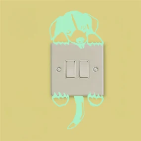 Sticker intrerupator Glow in the Dark Dog