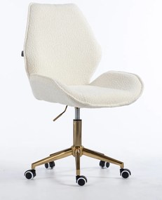 HR350K Scaun Boucle din Catifea Bază Aurie