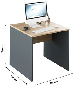 Masă de scris Hamila NEW TYP 17 (grafit + stejar artisan). 1028778