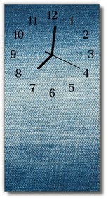 Ceas de perete din sticla vertical Albastru de fibre textile