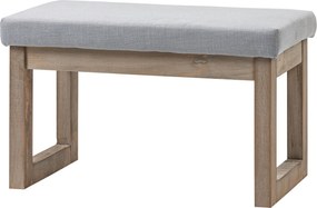 HOMCOM Bancă pentru picioare în design scandinav, taburet, suport pentru picioare, 68 cm x 38 cm x 42 cm, Gri + Natural | Aosom Romania
