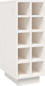 vidaXL Dulap de vinuri, alb, 23x34x61 cm, lemn masiv de pin