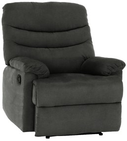 Fotoliu reglabil masaj, material textil catifea gri, LAMBERT