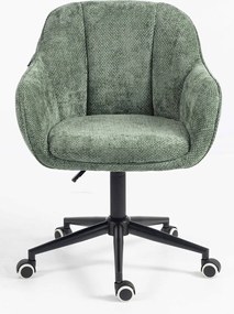 HR2055K Scaun Verde Salvie Grid Premium cu Bază Neagră