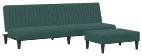 3216276 vidaXL Set canapele, 2 piese, verde închis, catifea