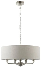 Lustră pe lanț Endon 99152 HIGHCLERE 8xE14/40W/230V gri/crom mat