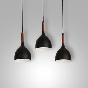 Lustră pe cablu NOAK WOOD 3xE27/60W/230V